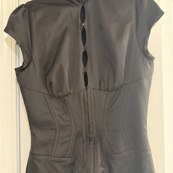 House of CB Black Carmina Fluted Corset Mini Dress - Picture 5 of 6